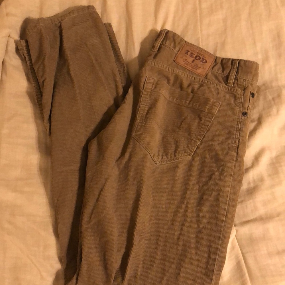 Men’s Tan Corduroy Izod Pants 34x32